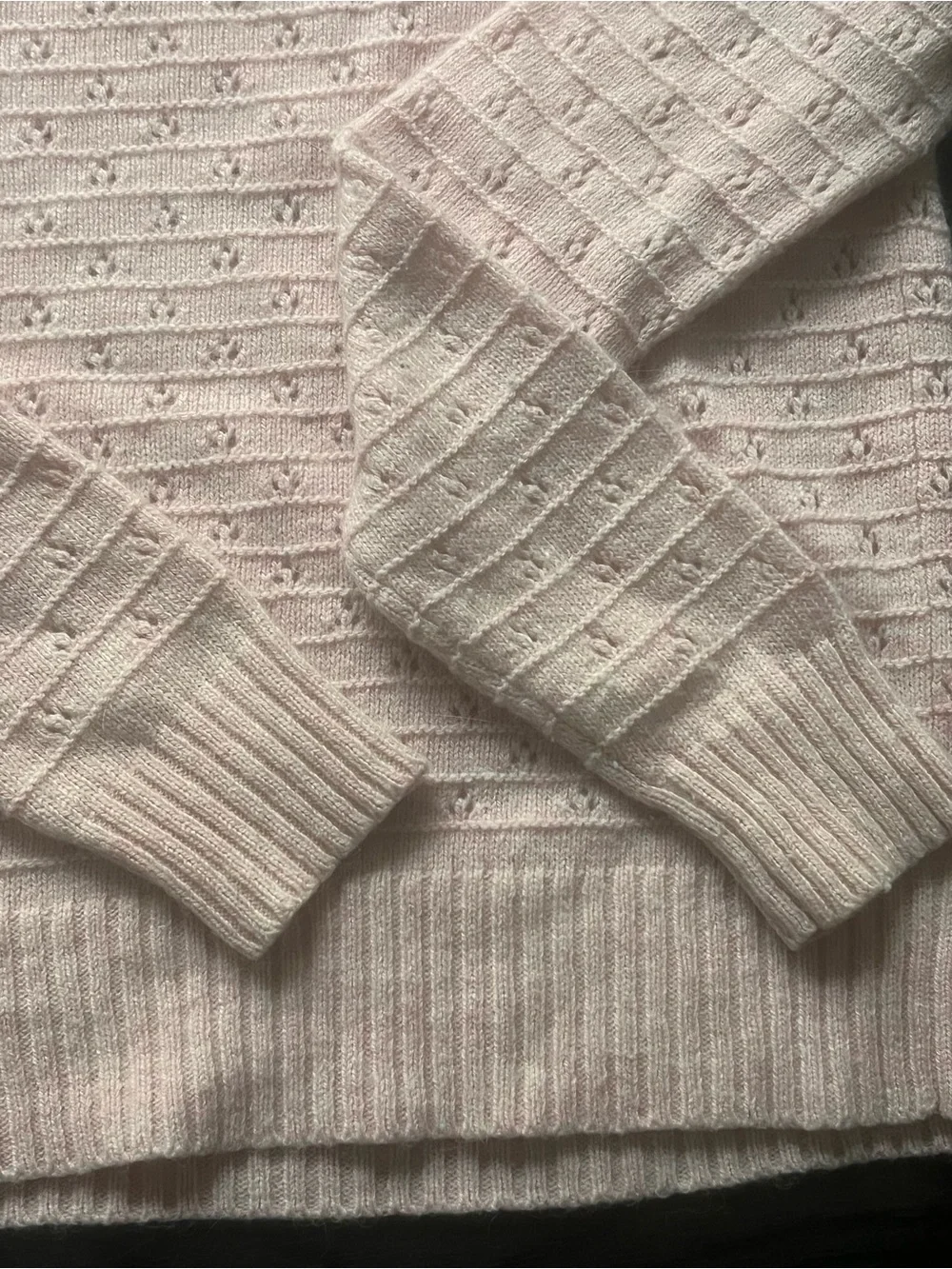 J. Crew Pastel Pink Textured Crewneck Sweater